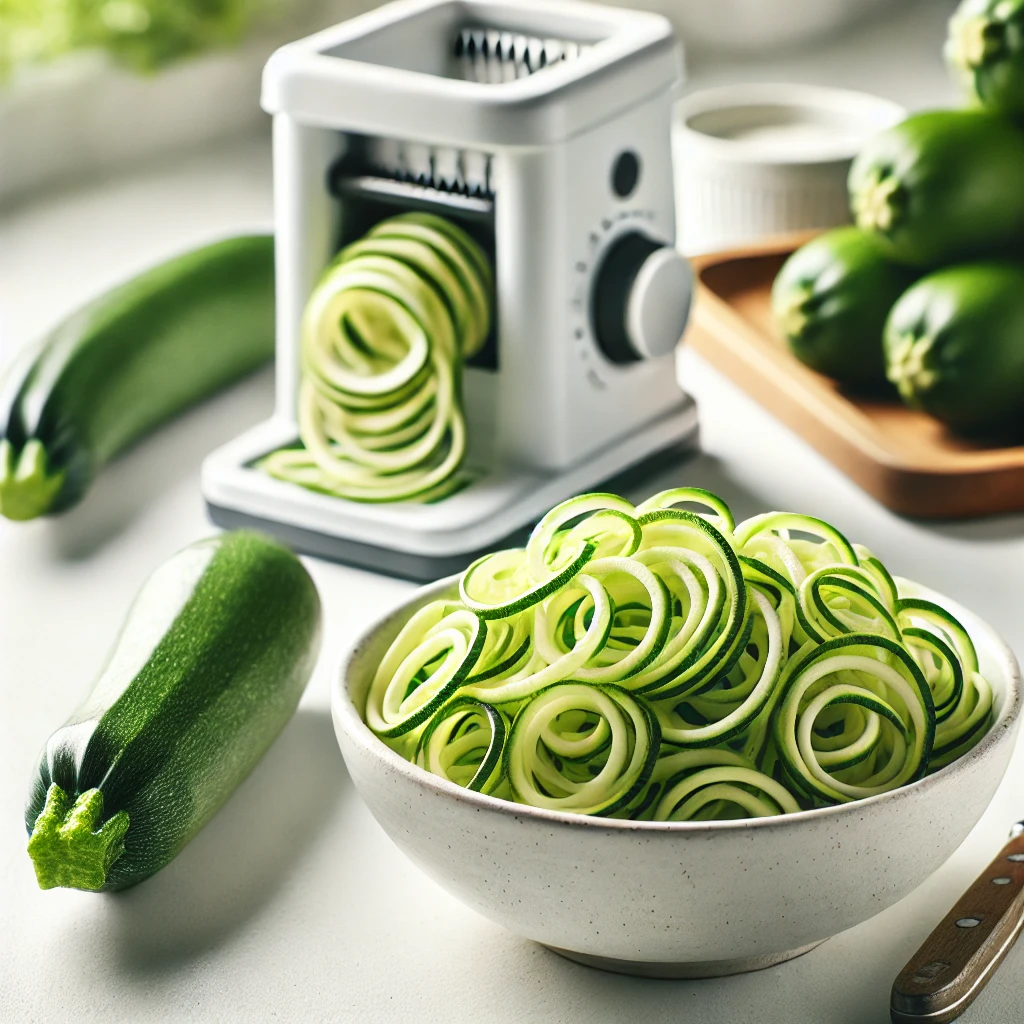 Freshly Spiralized Zucchini Noodles